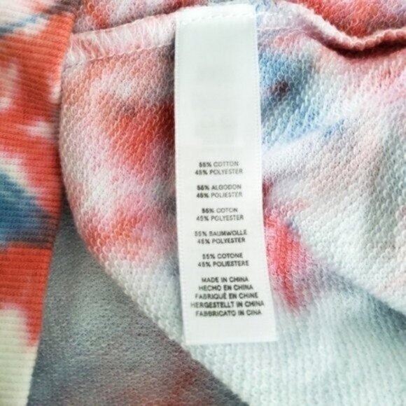 Alternative Eco Fabric Tie Dye Cropped Hoodie Sweatshirt Blue Size Medium - Picture 5 of 6